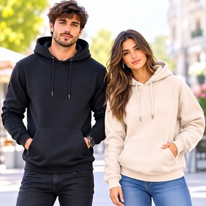 Sudaderas con Capucha de Invierno de Primera Calidad, 100% Algodón, Forro Polar Ecológico, Diseño con Bolsillo, Ropa Casual Unisex - Product Image 1