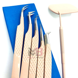 5 pinces à épiler en acier inoxydable de haute précision et durables pour extensions de cils - Product Image 6