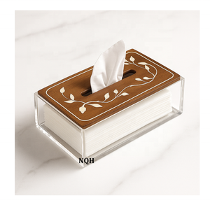 Ensemble de 3 pots de rangement en acrylique Ramadan 2026 avec couvercles en bois, incrustations de nacre, gravés à la main, hermétiques et décoratifs - Product Image 5