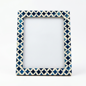 Cadre photo artisanal en os incrusté, motif losanges, pour table, fabrication sur mesure OEM/ODM, vente en gros DECORYUG - Product Image 1