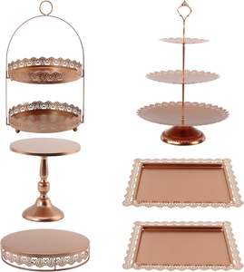 Support à gâteau en métal de qualité supérieure, fabriqué en Inde, pour les grandes manifestations, utilisé dans la décoration de mariage, sur les tables d'événements et dans les milieux hôteliers, en gros. - Product Image 1