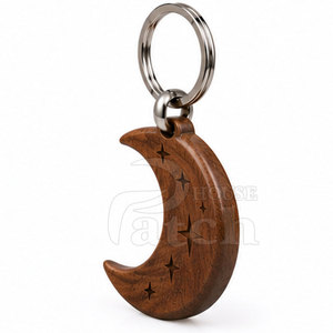 Eco Friendly <b>Wooden</b> Keychain Custom Wood Key Ring Natural Finish Personalized <b>Gift</b> For Weddings Events Bags And Accessories - Product Image 2
