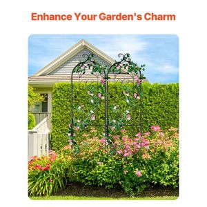 Treillis de jardin en métal antirouille 60 x 15, lot de 2 pour roses grimpantes d'extérieur, treillis de jardin en cuivre de 8 pieds pour plantes grimpantes - Product Image 3