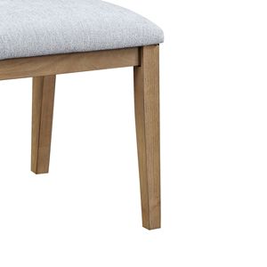 Set di 2 sedie da pranzo Delphine in tessuto di lino grigio da 19 pollici - Product Image 4