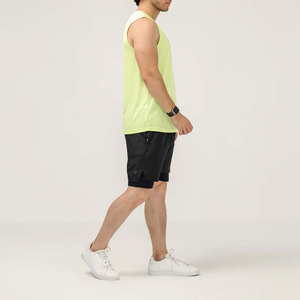 เสื้อกล้ามออกกำลังกายผู้ชาย ขายดี ราคาพิเศษ จำนวนมาก คุณภาพสูง ระบายอากาศได้ดี สีพื้น ผ้าถัก ฟิตเนส ไซส์ใหญ่พิเศษ - Product Image 4
