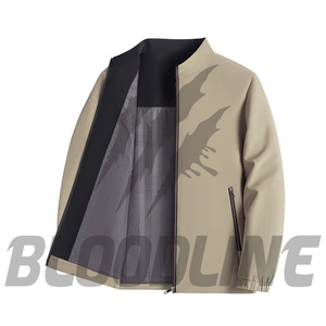 Veste kaki pour homme à manches longues avec imprimé chauve-souris, design respirant, à porter en toutes saisons - Product Image 3