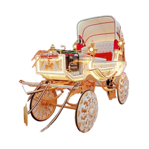 Buggi vintage pour mariage/buggi de mariage à décoration florale/décoration de buggy d'arrivée de mariée location de calèche de luxe - Product Image 2