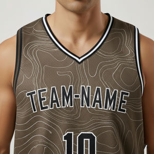 Ensemble d'uniformes de basketball unisexes personnalisables, imprimés par transfert thermique, respirants, à séchage rapide, réversibles, avec emplacements pour logo personnalisé - Product Image 5