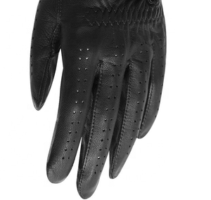 Gant de golf noir en cuir véritable pour main droite, antidérapant, avec fermeture auto-agrippante, usage sportif unisexe - Product Image 2