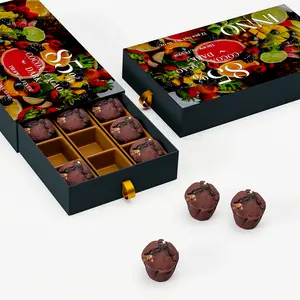 Cajas de Chocolate belgas de lujo, dulces, para Celebración de Ramadán, INNORHINO