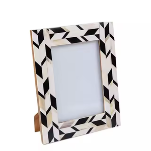 Custom Metal <b>Photo</b> <b>Frame</b> Rectangle Pattern Curving Design Bone Inspired Adjustable Vertical Orientation Tabletop Picture <b>Frame</b> - Product Image 6