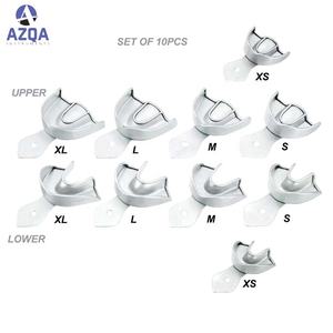 Ensemble de plateaux perforés pour empreintes dentaires en acier inoxydable professionnel, sans dents, fabriqués au Pakistan - Product Image 1