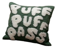 Housse de coussin 100% coton biologique, faite à la main, personnalisable, écologique, design moderne et simple, brodée