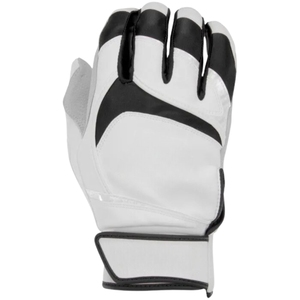 Gants de frappeur personnalisés légers en Spandex/Polyester blancs et noirs pour droitiers, adultes, paires, pour baseball et softball - Product Image 3
