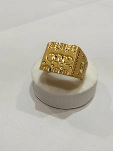 Wholesale <b>Gold</b> Plated Brass Men’s Pattern Statement <b>Ring</b> Bold Fashion Jewelry Gift Handmade Bulk Product - Product Image 1