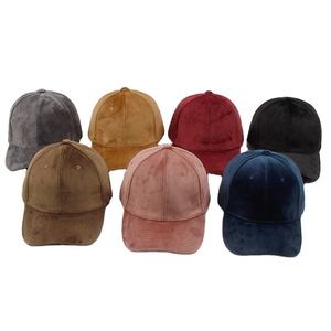 High Quality Without logo <b>Baseball</b> <b>Caps</b> and Hats <b>Men</b> 100%brushed Velbet Cotton Blank Promotional <b>Cap</b> Hat with Custom Logo - Product Image 2