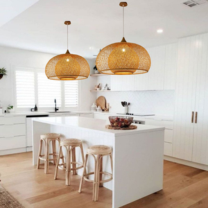 Wholesale Natural Bamboo Lampshade Eco-Friendly Woven Pendant <b>Light</b> Soft Glow Ceiling Lamp <b>Cover</b> for Home Decor Made in Vietnam - Product Image 2