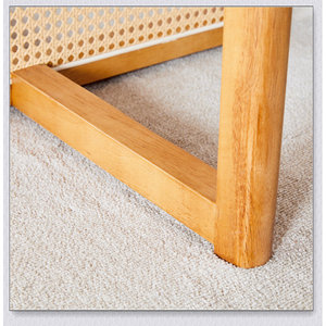 Chinese Countryside Retro Solid Wood Round Dining Table <b>Simple</b> Modern Imitation Rattan <b>Desk</b> for Modern Home Use - Product Image 6