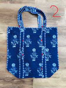 Bolso Tote Grande de Hombro Acolchado de Algodón con Estampado Artesanal, Estilo Indio, para Fin de Semana, Hecho a Mano, Lavable - Product Image 4