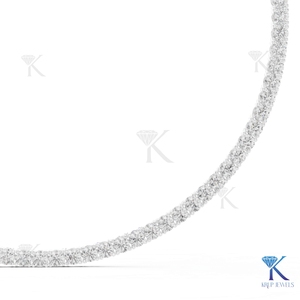 สร้อยคอเทนนิสคลาสสิก 0.30 กะรัต เพชรเลี้ยงในห้องปฏิบัติการ ประดับทอง 14K 18K ทรงบริลเลียนท์ ลายดอกไม้ เครื่องประดับสำหรับผู้หญิง ของขวัญสำหรับงานปาร์ตี้ - Product Image 4