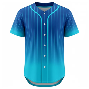 Maillot de baseball/jersey à col ras du cou, 100 % polyester respirant, grande taille, à séchage rapide, imprimé numériquement, personnalisable, vierge, vente chaude - Product Image 6