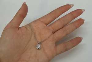 Wholesale 14K Gold Round Cut Lab Grown Diamond Solitaire Pendant <b>Necklace</b> 1.5 Ct 4 Prong Set Adjustable 18 Inch Layering Chains - Product Image 5