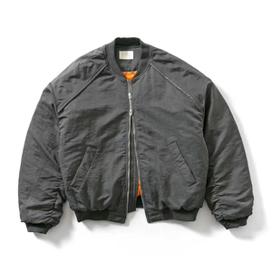 Chaqueta Bomber Americana Vintage Personalizada 2026, Corte Holgado, Cierre de Cremallera, Chaqueta Cortavientos para Hombre, Otoño-Invierno, OEM - Product Image 5