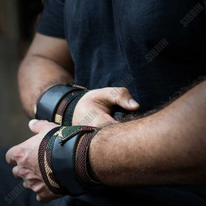 สายรัดข้อมือลายพรางโลโก้ Sibrin แบบกำหนดเอง สายรัดข้อมือแบบหนาพิเศษสำหรับยกน้ำหนัก พาวเวอร์ลิฟติ้ง ขนาด 18 นิ้ว - Product Image 6