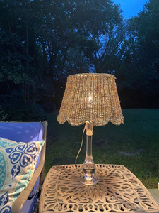 Natural Retro Handwoven Rattan Lamp <b>Shade</b> Irregular Shape Scalloped Edge Indoor Hanging Decor Handmade From Vietnam - Product Image 4
