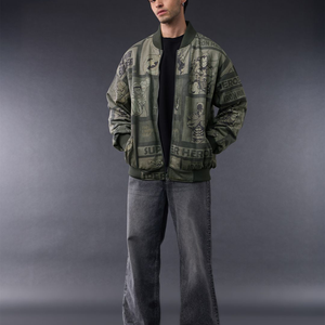 Custom <b>men</b> bomber <b>jacket</b> quilted puffer varsity windproof streetwear fishing winter breathable lightweight <b>men</b> fashion satin OEM - Product Image 2