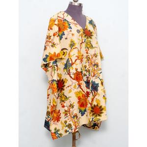 Robe Kaftan 100% Coton pour Femme – Confortable, Élégante, Manches Courtes, Dentelle Délicate – Idéale pour Soirée, Mariage, Cérémonie – Fermeture Boutonnée - Product Image 4