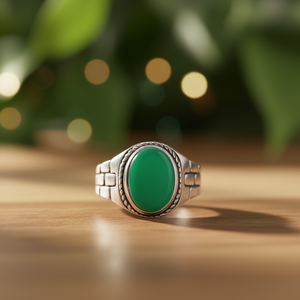 Anillo de moda de ónix verde (8,6 gramos) - Product Image 3