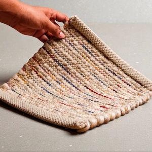 Tapis en laine fait main, motif galets tricotés épais, tapis de sol moderne et doux pour salon, chambre et décoration intérieure - Product Image 6