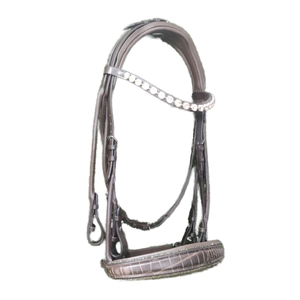 Bride de cheval de Offre Spéciale marron, bride en cuir pour chevaux, bride à couronne unique pleine grandeur équestre économie chasse/spectacle bride de cheval - Product Image 1