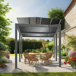 Pérgola de Hierro Impermeable - Diseño Moderno para Jardín y Balcón, Estructura Exterior Duradera de 9x12 pies, COLECCIÓN PERFECTA - Product Image 3