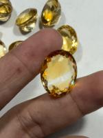 Citrine scintillante facettée pour bijoux de mode, citrine naturelle taillée pour bijoux à prix abordable