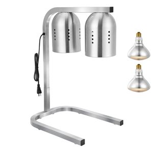 Lampada Riscaldante per Alimenti Commerciale 500W in Acciaio Inox, Lampada Termica Autoportante per Alimenti - Product Image 1