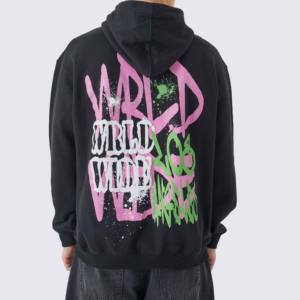 Y2K Cyberpunk Style Plus Size Men <b>Gothic</b> Print <b>Hoodie</b> Winter Fleece Back Graphic Pullover Sweatshirt OEM ODM - Product Image 3