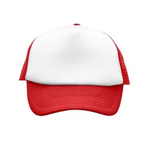 Casquette de camionneur rouge et blanche avec logo personnalisé, casquette en maille de haute qualité, réglable avec fermeture snapback, chapeau d'été pour événements promotionnels - Product Image 2