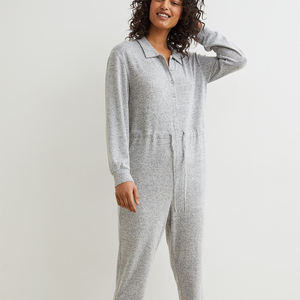 Ensemble pyjama 2 pièces pour femme, sweat-shirts en polaire mi-lourde, col rond et manches longues - Product Image 2