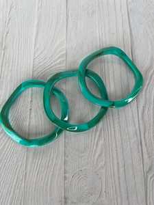 Juego de Posavasos de Resina Epoxi con Forma Irregular Artística, Transparentes, Color Verde Azulado y Marrón, Decoración para el Hogar, Técnica de Fundición - Product Image 3