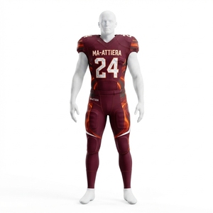 Uniforme de Fútbol Americano Personalizado en Color Marrón Anaranjado, Conjunto de Pantalones y Jersey Acolchados, Ropa Deportiva para Equipos - Product Image 1