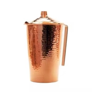 Premium Copper <b>Jug</b> Pure Copper Water Pitcher Handmade <b>Drinking</b> Container Kitchen Tableware - Product Image 2