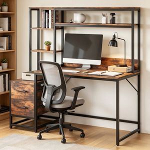 Modern Sleek Computer <b>Desk</b> with 2 <b>Drawers</b> for Gaming & Office for Home & Bedroom Use - Product Image 6