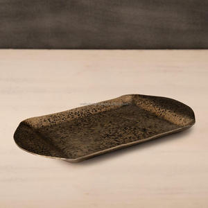 Acheter un plateau en métal antique de la dernière conception artisanat naturel vaisselle de qualité supérieure plateaux de service de dîner de nourriture - Product Image 2