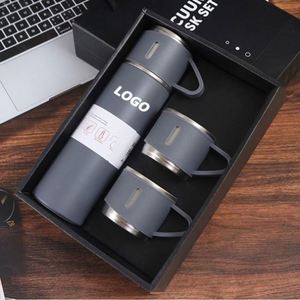 304 Stainless Steel Insulated Tumbler <b>Gift</b> Set With 3 Lids, Travel Tea Cup for Corporate Promo - Product Image 1