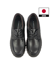 Chaussures de marche en cuir PU à bout rond et lacets, semelle extérieure en caoutchouc antidérapante, semelle intermédiaire en EVA, couleur unie, toutes saisons - Product Image 2