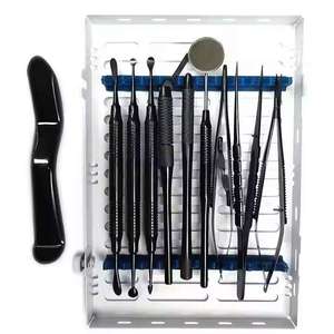 Kit d'examen dentaire en acier inoxydable pour usage professionnel : miroir de blanchiment dentaire, détartreur, pinces, instruments chirurgicaux de base - Product Image 1