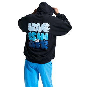 Sweat-shirt unisexe en coton mélangé de qualité supérieure avec impression en relief, style streetwear, design pull-over épais - Product Image 1