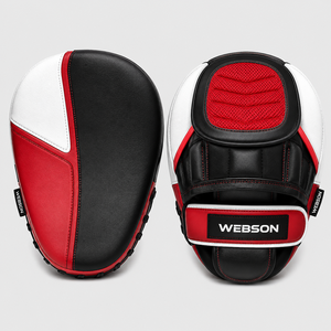 Webson Leather Punching Mitts Blue Black White Velcro Closure Breathable Martial Arts Training Gear cheap price breathable - Product Image 6